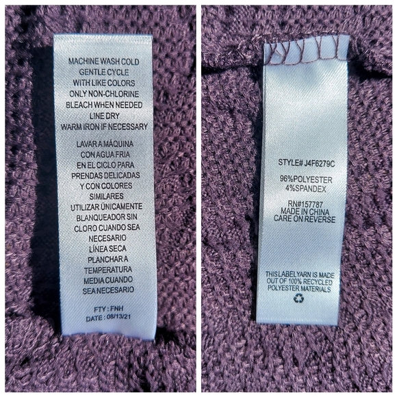 NWT Purple Twist Front Crop Top - Picture 6 of 6